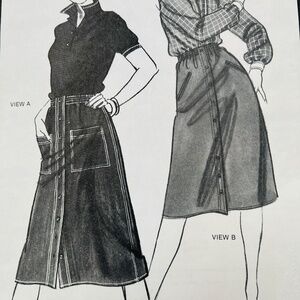 Vintage Ann Person Pattern Sport Skirt Uncut 80s Stretch & Sew 422 Size 30 - 46